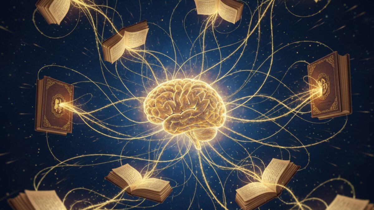 理解が線でつながり、学習が体系化されるイメージ