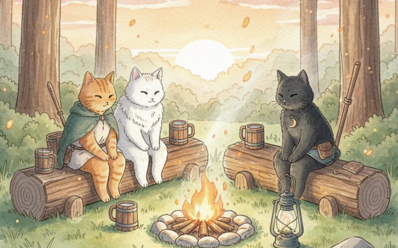 キャンプ場（焚き火トークのハブ）