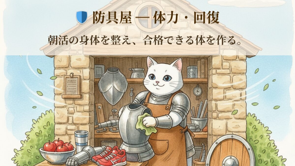 防具屋：体力・回復の装備を整える（ミーナ）