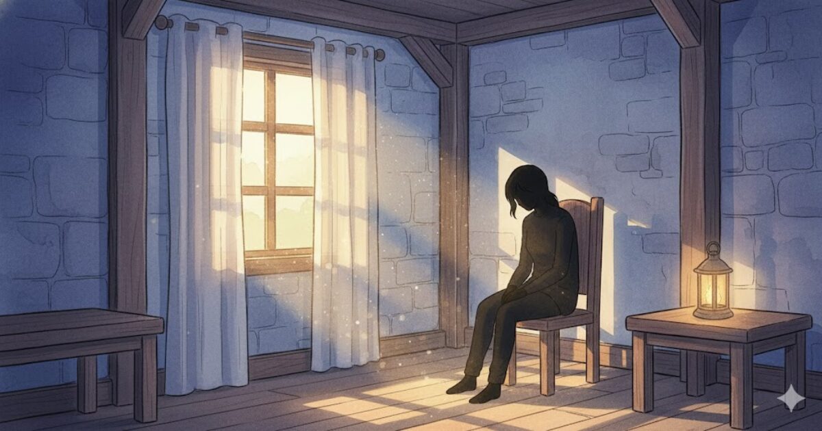 寝たはずなのに体が重い朝のイメージイラスト