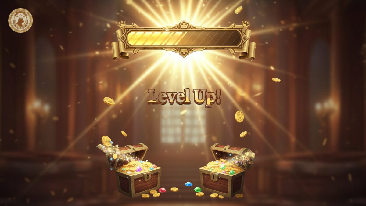 資産が段階的に増えていきレベルアップする様子を表した図解｜アサネコ王国