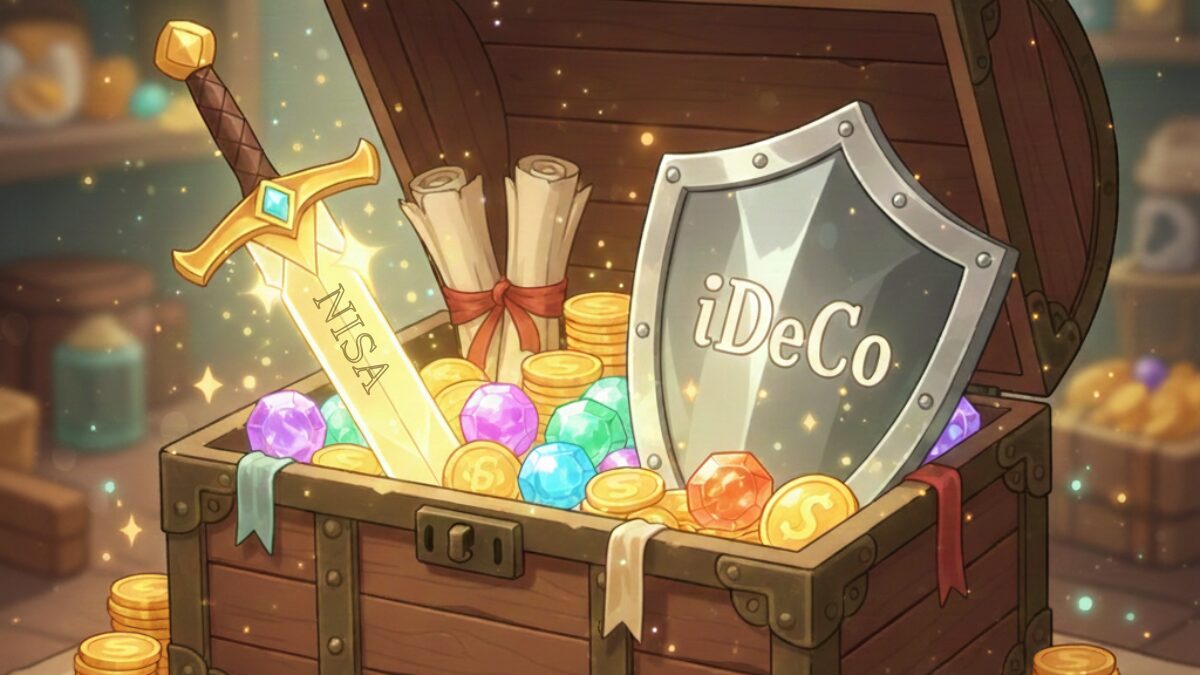 NISAとiDeCoを活用し、資産を守りながら増やす“宝箱化”の図解｜アサネコ王国