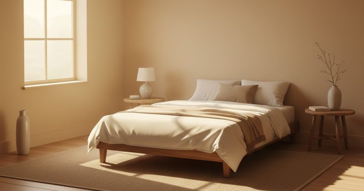 余計な物を置かないシンプルな寝室環境