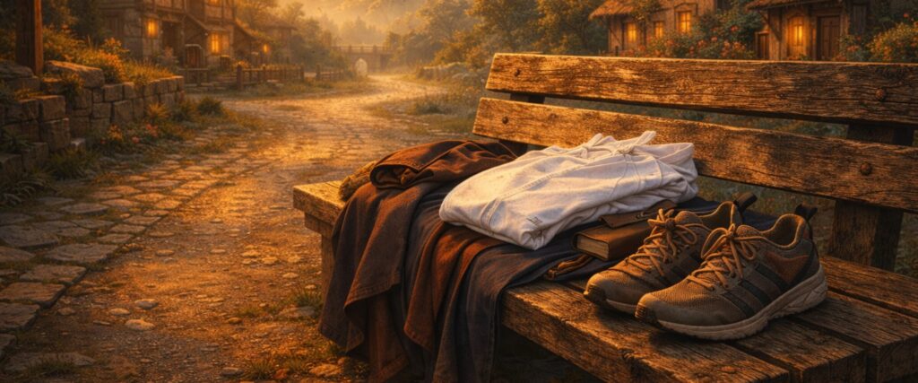 朝活の屋外ルートを象徴するスポーツウェア一式