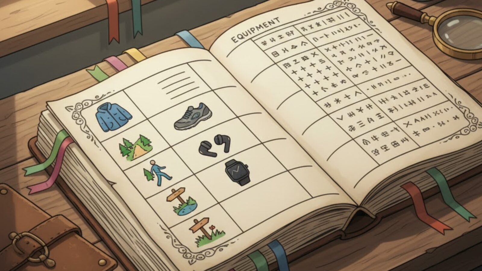 装備台帳に記録するイメージ