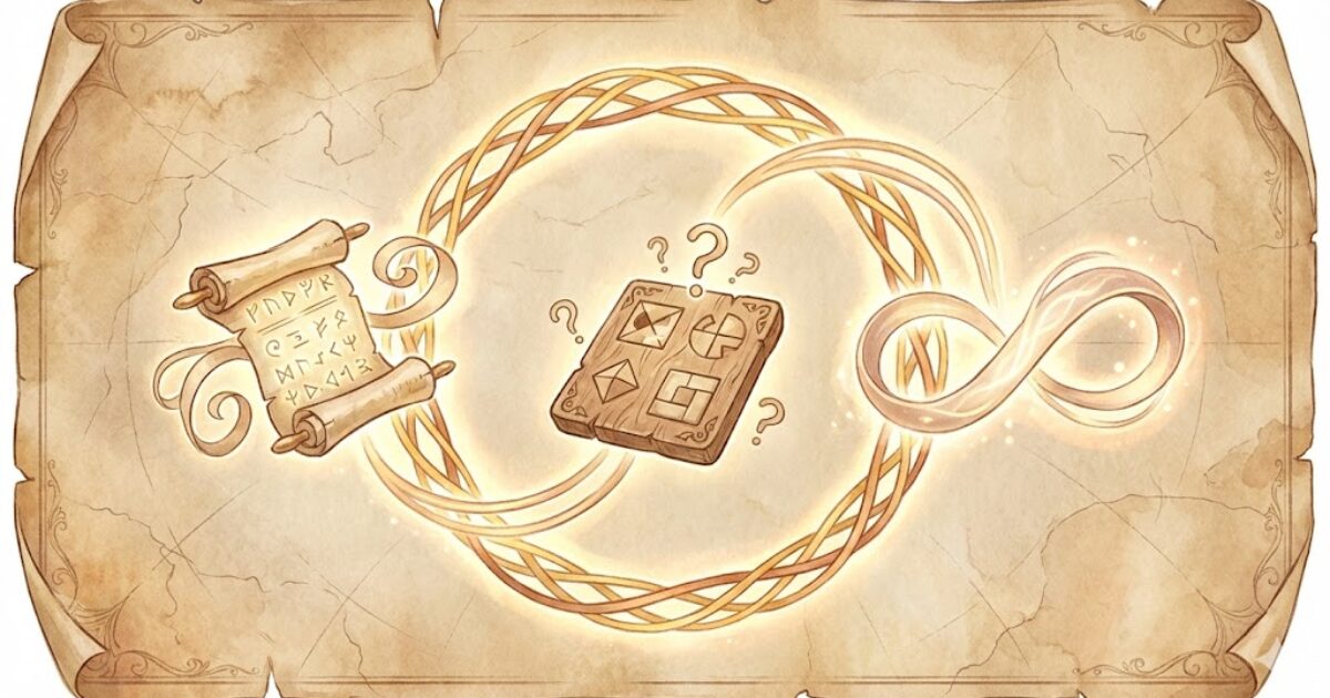 SATから過去問へ回転させる勉強手順を表した王国風ループのイメージ