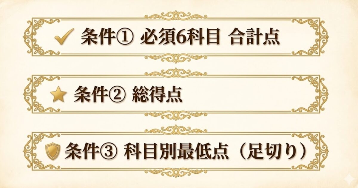 給水装置工事主任技術者の合格基準（足切り）3条件