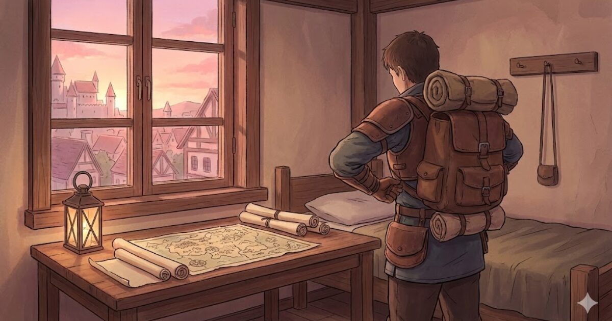 朝4時起きから家族タイムまで、整えてから戦う朝活ルーティンを王国風に図解したイラスト