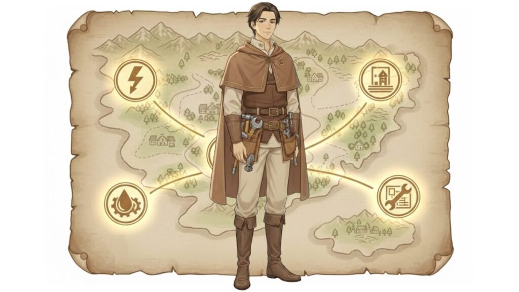 人生を立て直すために資格ルートを選んだ40代男性のイメージ