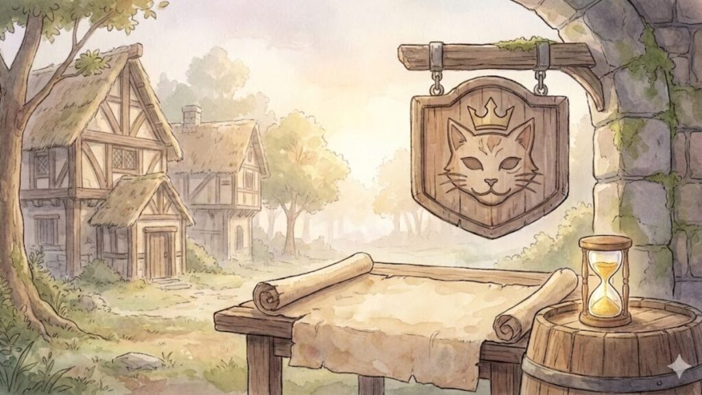 時間がない朝でも戻ってこられる場所を表した、アサネコ王国の再起動イメージ