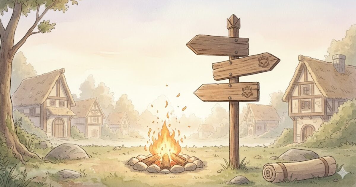 朝活できない日でも再起動できることを表した焚き火のイメージ