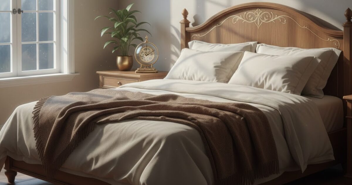 防具屋（健康・習慣）を表す回復の寝室イメージ