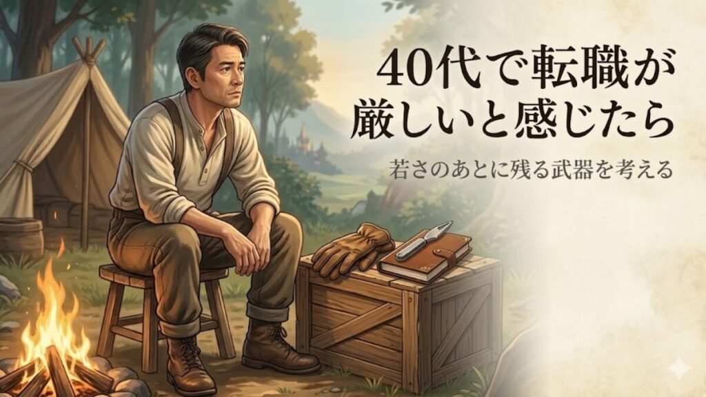 40代の働き方の不安と、若さのあとに残る武器を考える記事のアイキャッチ