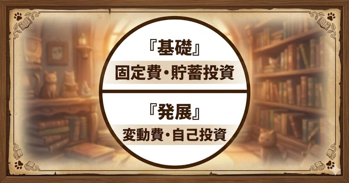 QGSを上下に分けて「基礎」と「発展」を示す図
